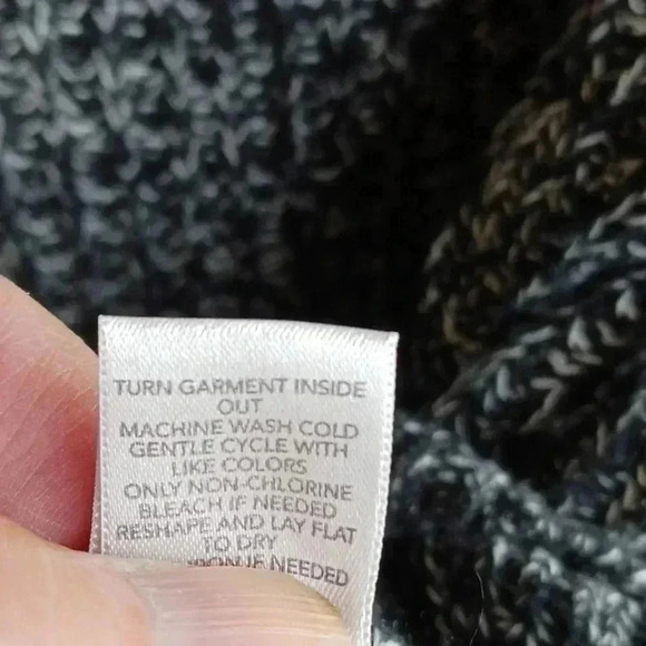 Christopher and Banks black and white tweed quarter zip sweater size XL - Picture 6 of 8